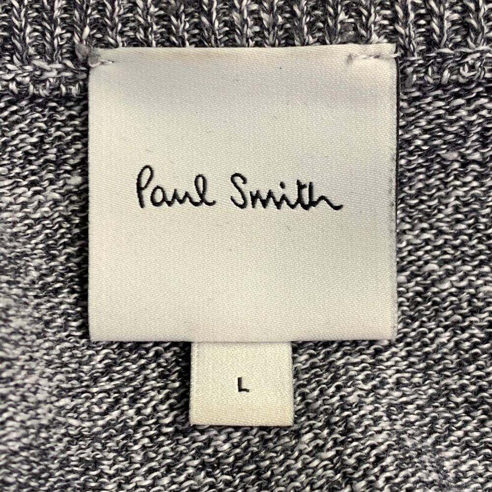PAUL SMITH L Heather Grey Multi Color Color Block Cotton Wool Crew Neck Pullover - Picture 7 of 10